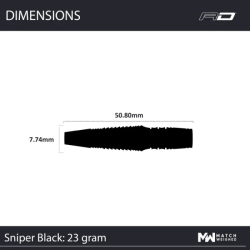 Šipky Winmau Sniper Black Steel Tip 23 g