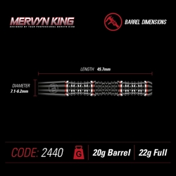 Winmau Darts Mervyn King Special Edition Soft Tip 22 g