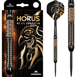 Šipky Mission Horus Darts Soft Tips 97.5% Black & Bronze Electro Plated 21g