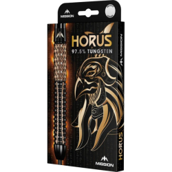 Šipky Mission Horus Darts Soft Tips 97.5% Black & Bronze Electro Plated 21g