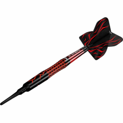 Mission Lava Darts Soft Tips 95% Black & Red Electro Plated 20 g