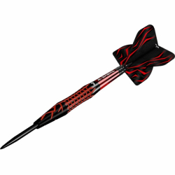 Mission Lava Darts Soft Tips 95% Black & Red Electro Plated 22 g