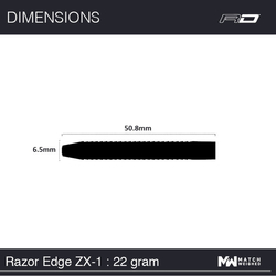 Šipky Steel Red Dragon Razor Edge ZX-1 22 g